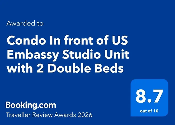 In Front Of Us Embassy Unit With 2 Double Beds Apartamento